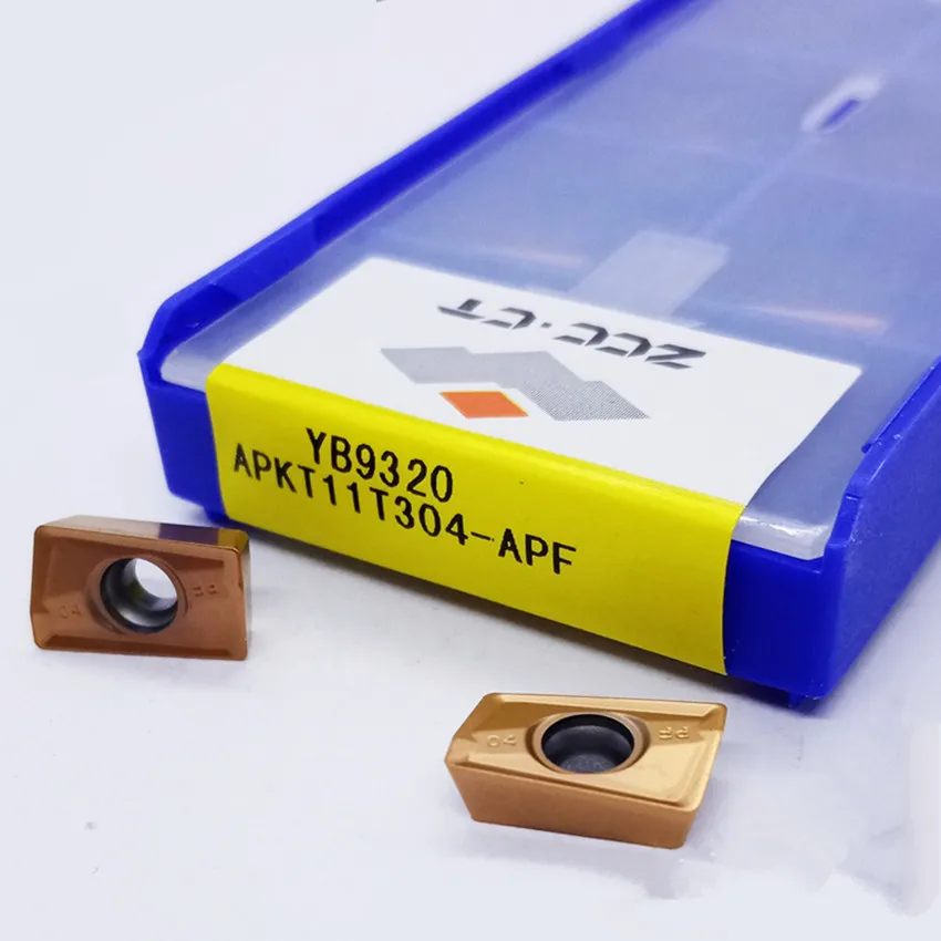 Pcs Box 10 Cnc Pastilhas de Metal Duro Zcc.ct Apkt11t304-apf Yb9320 Apkt11t308-apf Yb9320 Apkt160408-apf Yb9320 Apkt11t304 11t308 160408