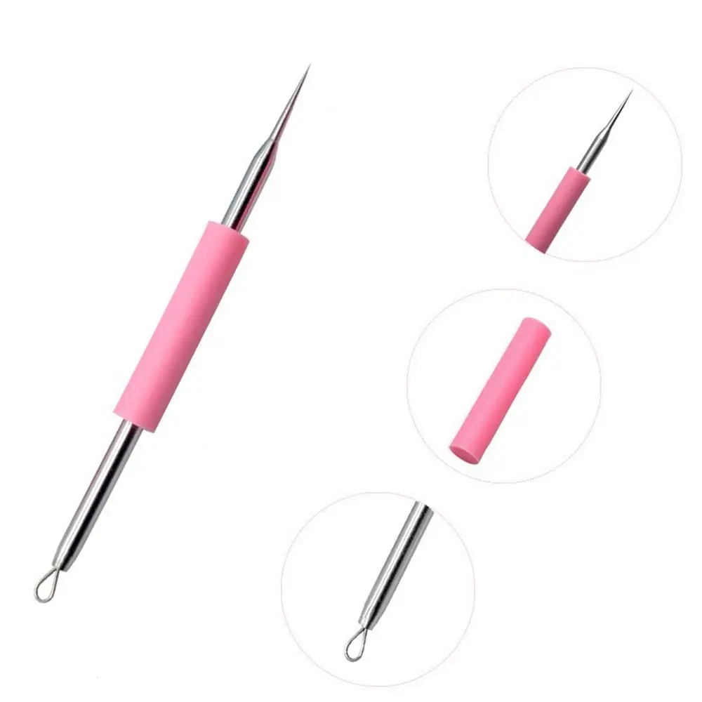 เครื่องมือกําจัดรูขุมขนบนใบหน้า Double HEAD สิวถอดสิวหัวดํา เข็มสิว สิวเสี้ยน EXTRACTOR เข็มกําจัดสิว