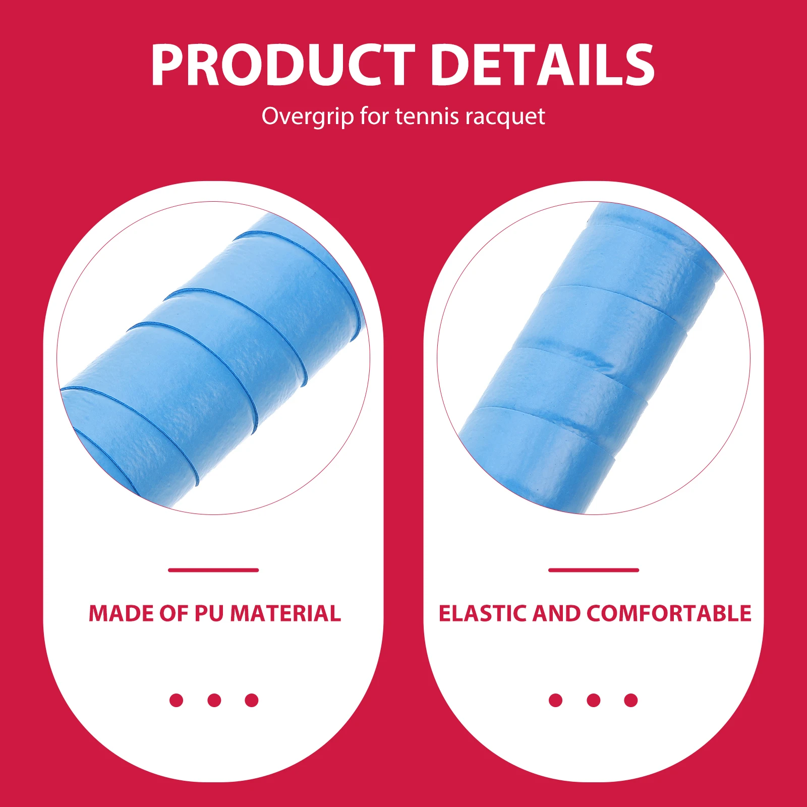 

10pcs Anti Racket Grip Tape PU Material Sweatb for Badminton Tennis H Racket Sweatb Wrapping Sports Supplies