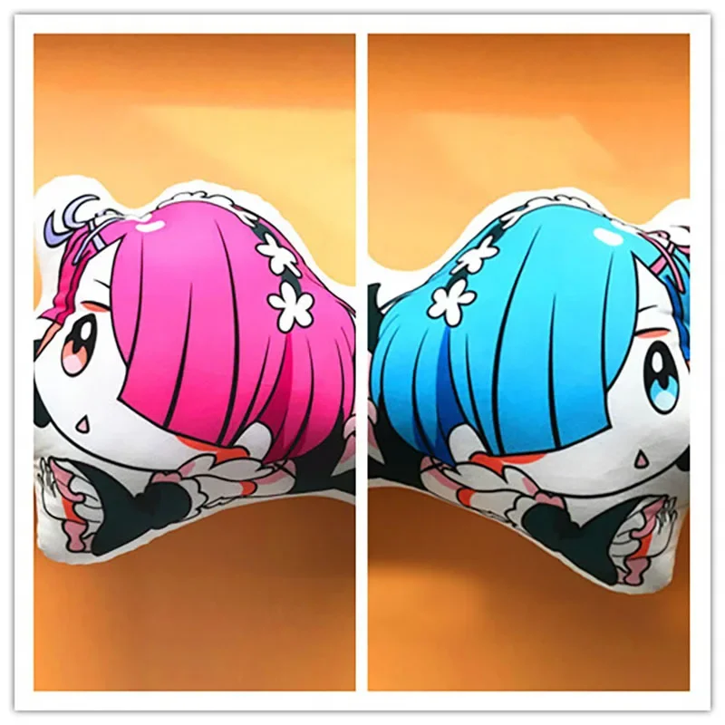 Animazione derivati Hot Anime Rem Ram peluche cuscino stile ciondolo blu rosa morbido Kawaii zaino ciondolo Souvenir presente