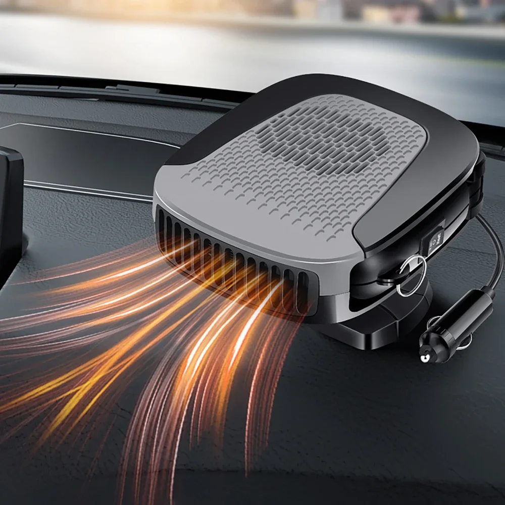 

150W 12V Car Heater Fast Heating & Cooling Universal Winter Windshield Defroster Defogger Heating with Cigarette Lighter