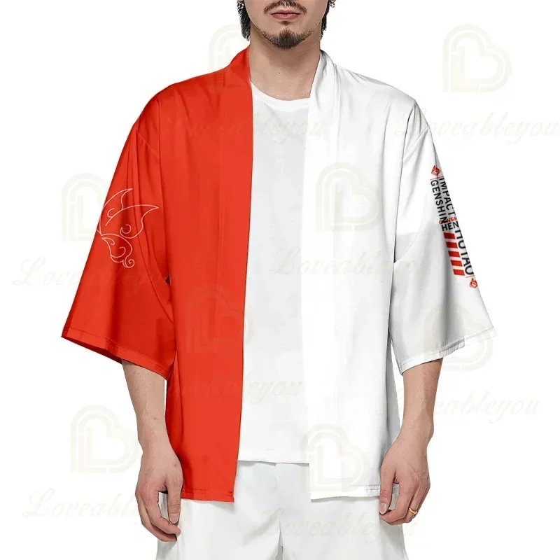 アニメ原神日本マントエーテルアルベドアンバー羽織漫画コスプレシャツコート女性男性夏服子供