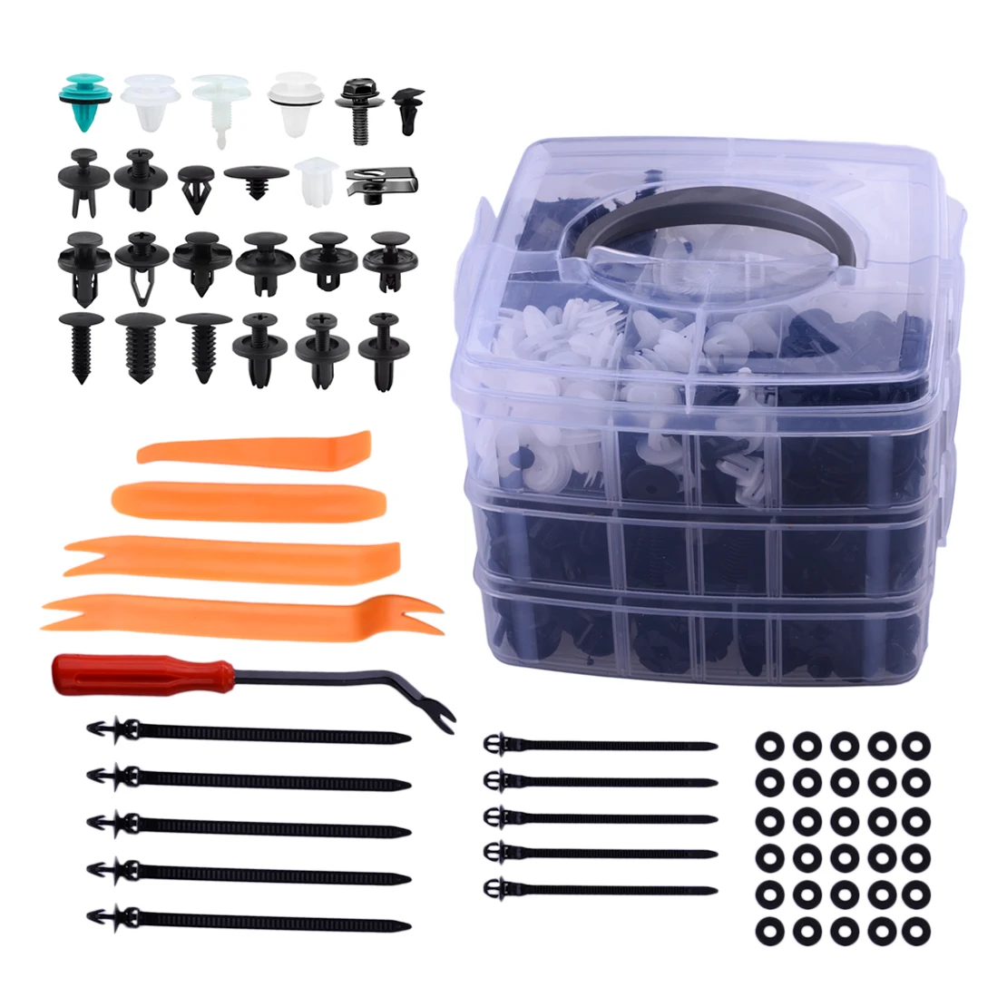 

Universal Car Truck Bus Train Plane Caravan Body Trim Bumper Push Pin Retainer Clips Fasteners Rivets Assortment Set New