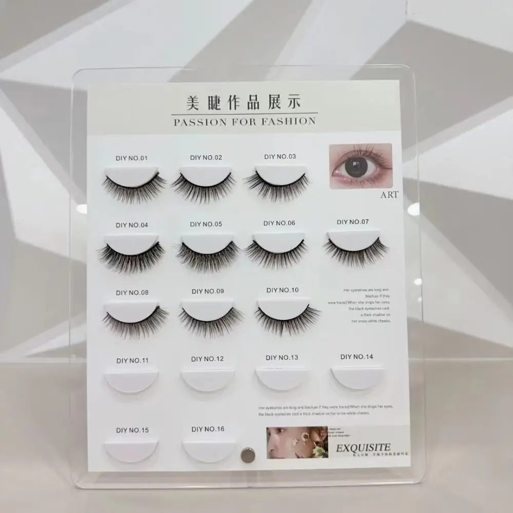 Detachable False Eyelashes Display Stand Metal Stand Large Volume Eyelash Display Board Dust-proof 10/12/16/20 Grids