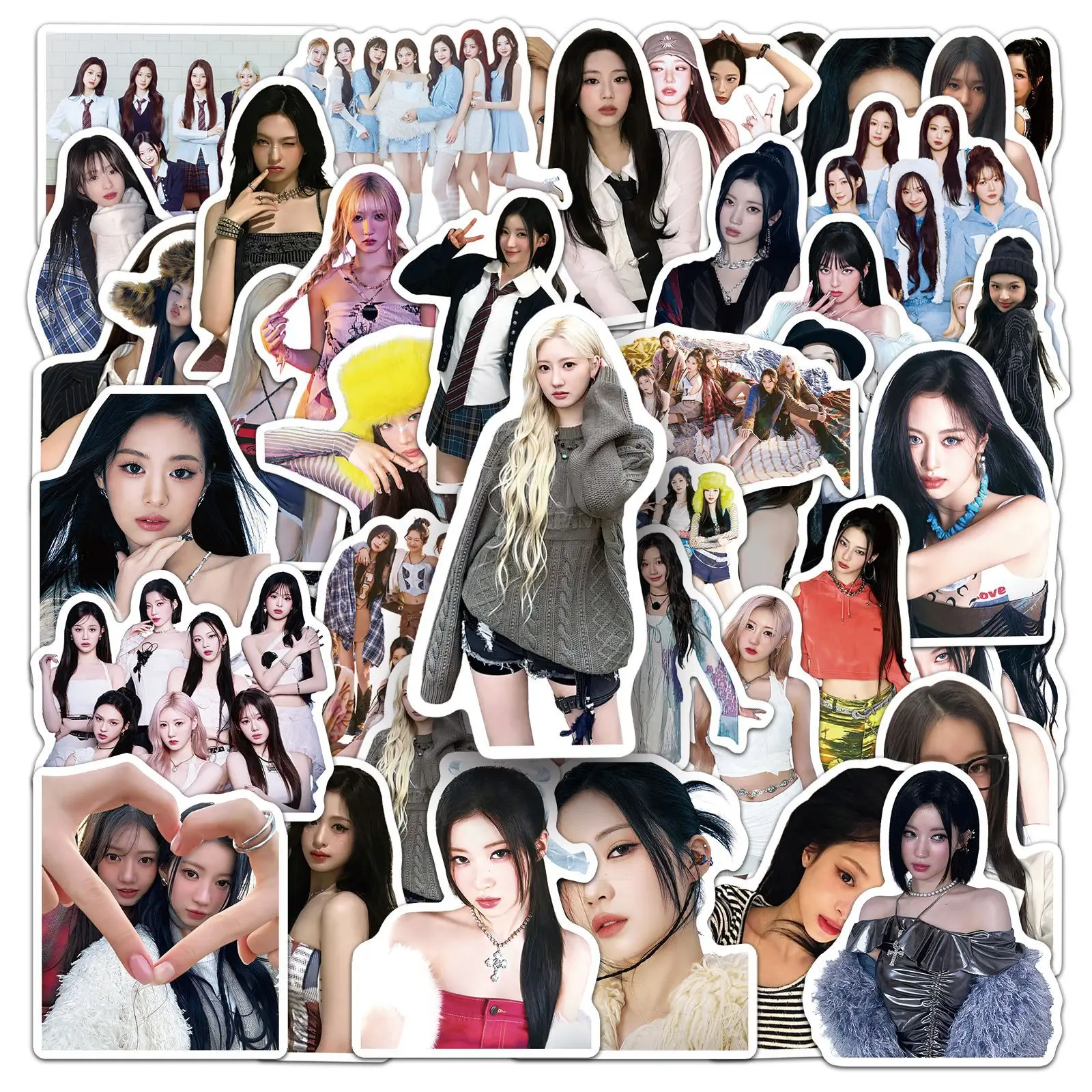 50 個ベイビーモンスター落書き韓国ガールグループスター装飾水カップ携帯電話ケースラップトップ防水ステッカー子供のおもちゃ