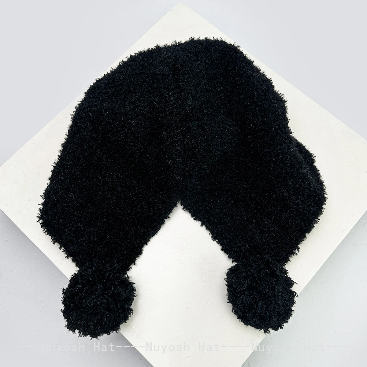 New Men Women Cute Little Bear Ears Patch Letters Knitted Hats Warm Retro Fashion Outdoor Beanies Cartoon Versatile Casual  ins