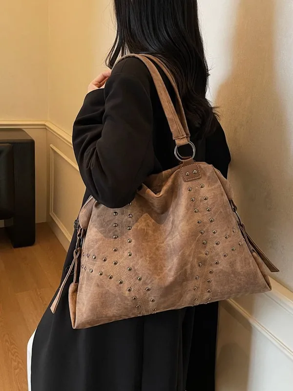 

2025 A/W Women‘s Casual Tote Bag, Large Capacity Genuine Leather Multi-way Shoulder Crossbody Purse, Vintage Chic Work Bag