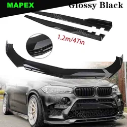 For BMW F15 X5 F85 X5M F16 X6 15-19 Front Bumper Lip Spoiler+47