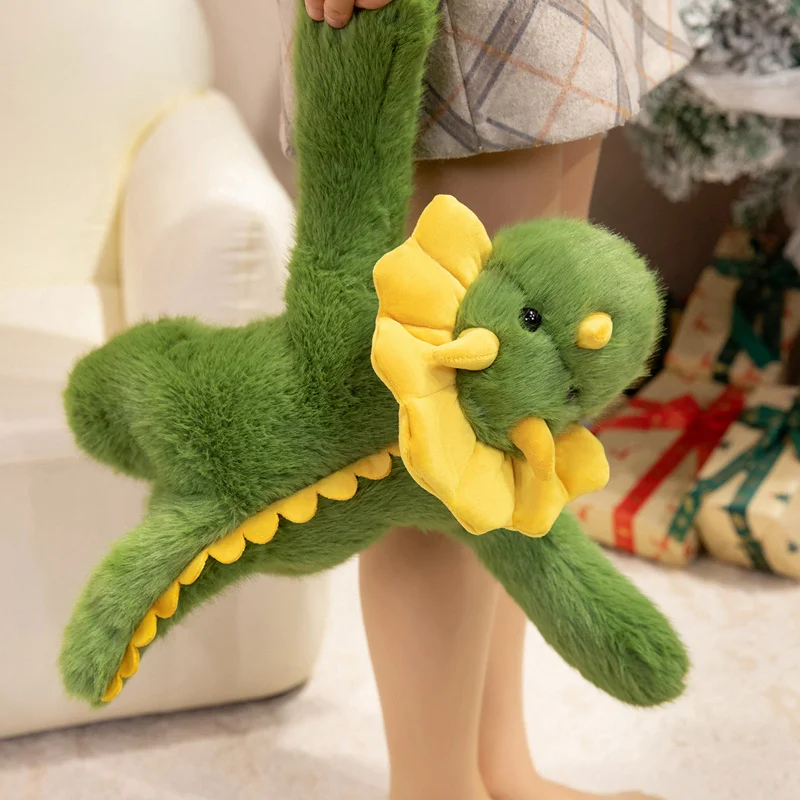 45-65 cm Kawaii Hoge Kwaliteit Bos Dier Pluche Kussen Zacht Liggen Lange Armen Groene Dinosaurus Knuffel Sofa kussen Kid Home Decor