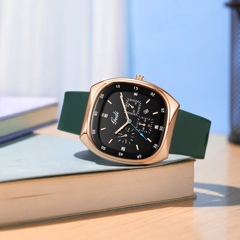 Women Watch Light Luxury Niche Large Dial Calendar Waterproof Student  High Beauty Silicone Watch Female Fashion Quartz Watches