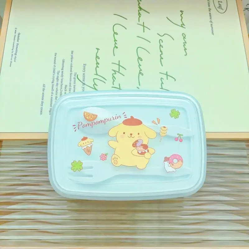 سانريو هالو كيتي ماي ميلودي كورومي صندوق الغداء صندوق الفواكه والخضروات منتج جديد كارتون محمول سعة كبيرة #4