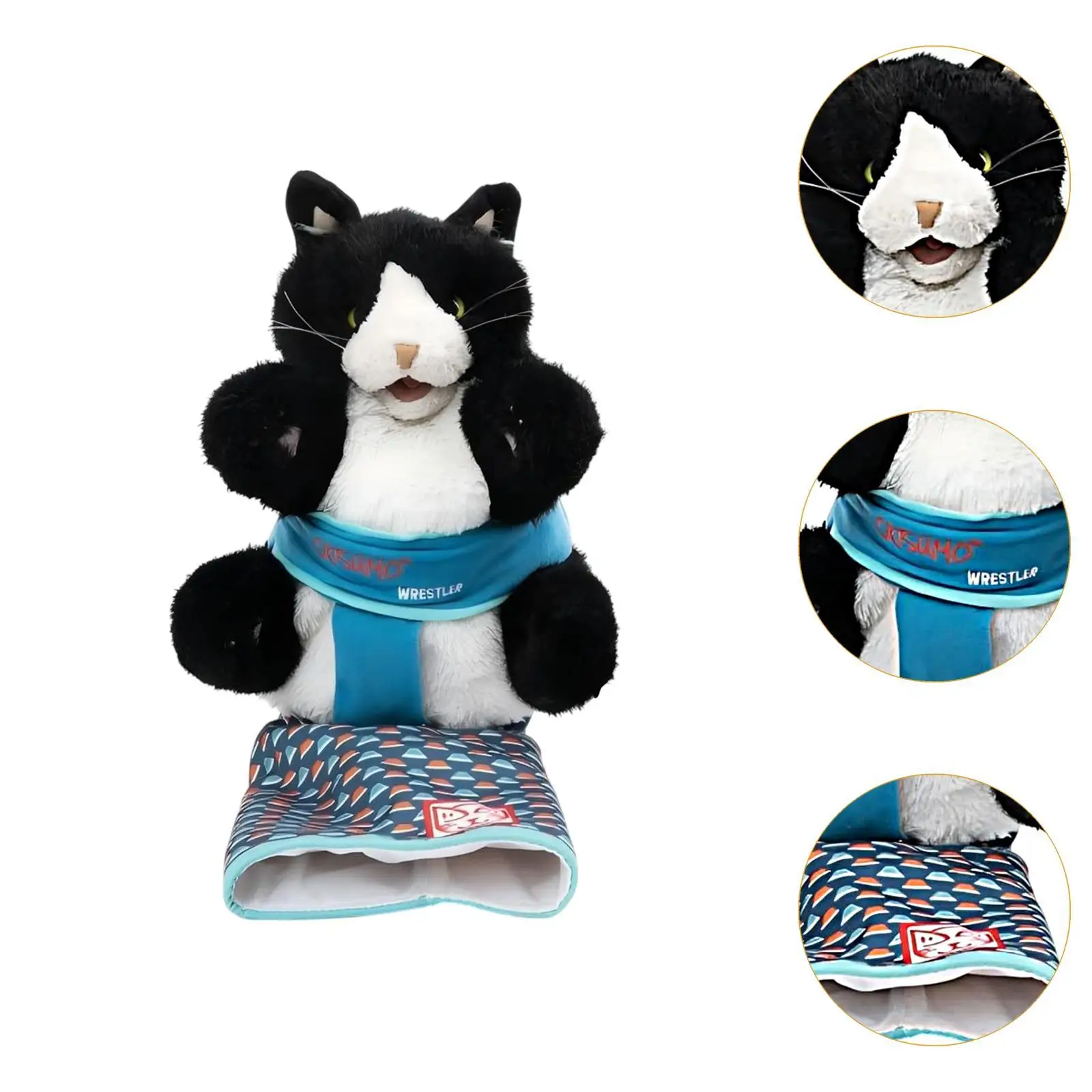 Marionnette à main pour chat, gant de main pour jeu interactif, jouet de frappe de chat en peluche confortable, jouet d'animal en peluche, jouet de lutte pour chat