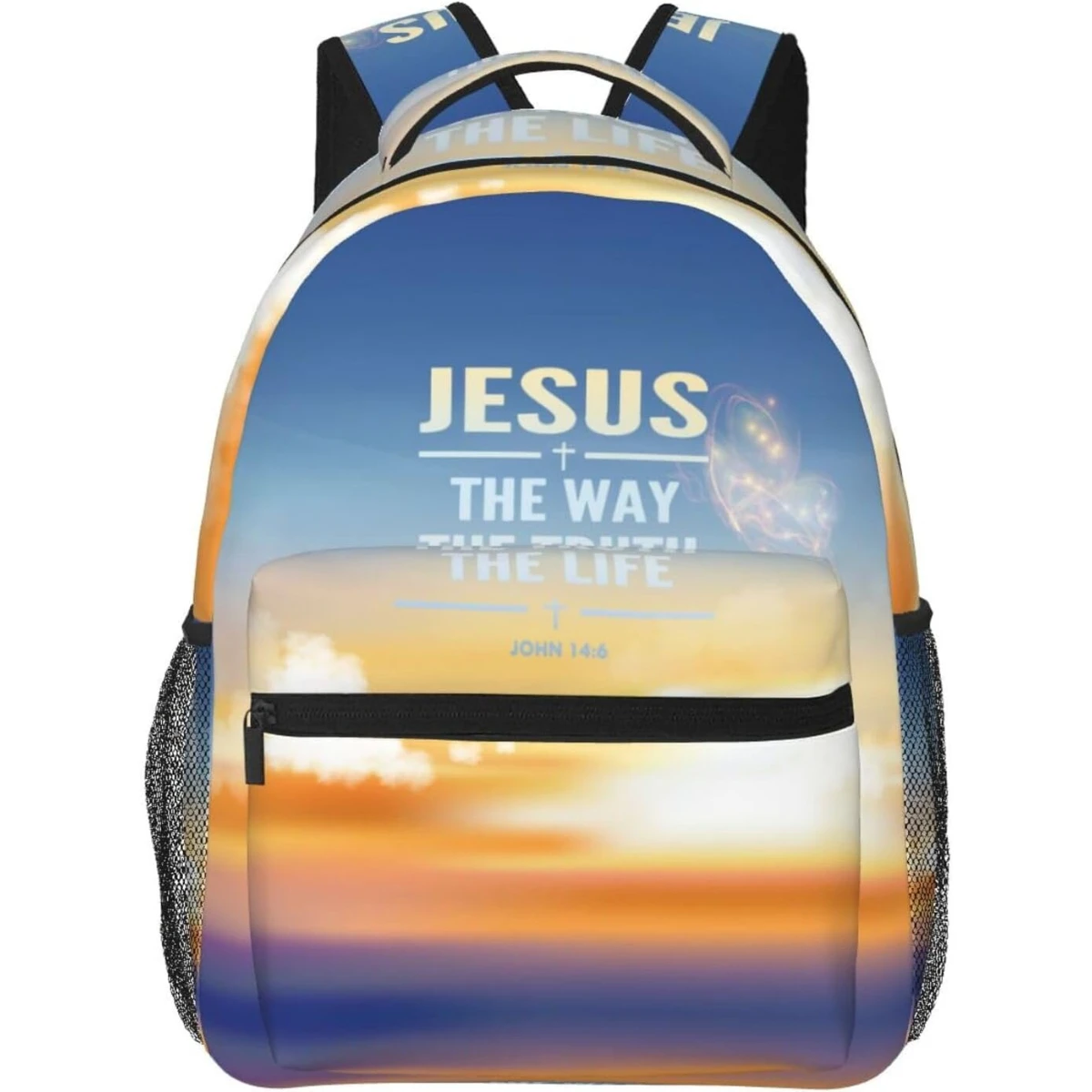 

Jesus Bible Backpack Jesus Laptop Backpack Christian Tablet Travel Picnic Cross Bag Laptop Bag