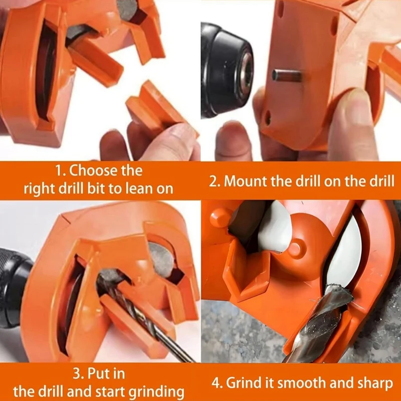 Drill Bit Grinding Tool Portable Drill Grinder Grinding Tool, Quickly Easily Sharpening Drill Bits