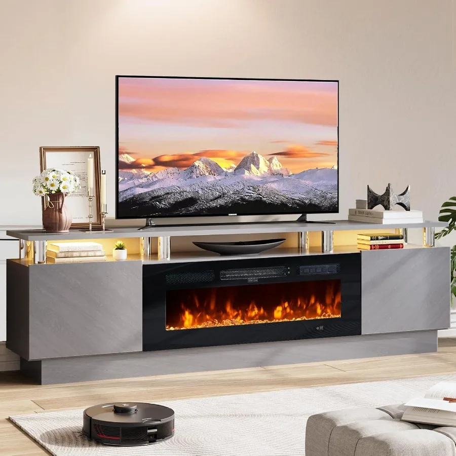 

70" TV Stand for Living Room Entertainment Center with Storage Cabinet Fits TVs up to 80" Modern Media Console with Shelves 36"