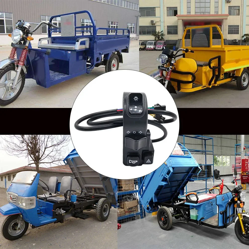 4-in-1 Electric Vehicle Multifunction Waterproof Combination Switch Universal Handlebar Horn 7/8 Inch 22MM Electric Scooter