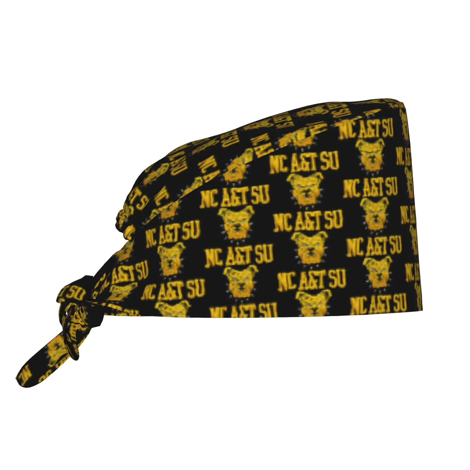 NC A&T HBCU Fraternity Aggies Bulldog  Scrubs Cap Surgical Hats Men Women  Operating Room Cap Operator Hats Lab Works Hat