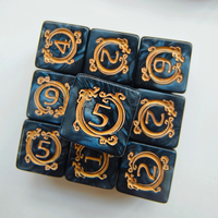 10pcs Dragon Print DND Dice Set 6 Sided RPG Game Dice for Table Board Games Number Dice Kit D6 Dices for DND COC TRPG RPG