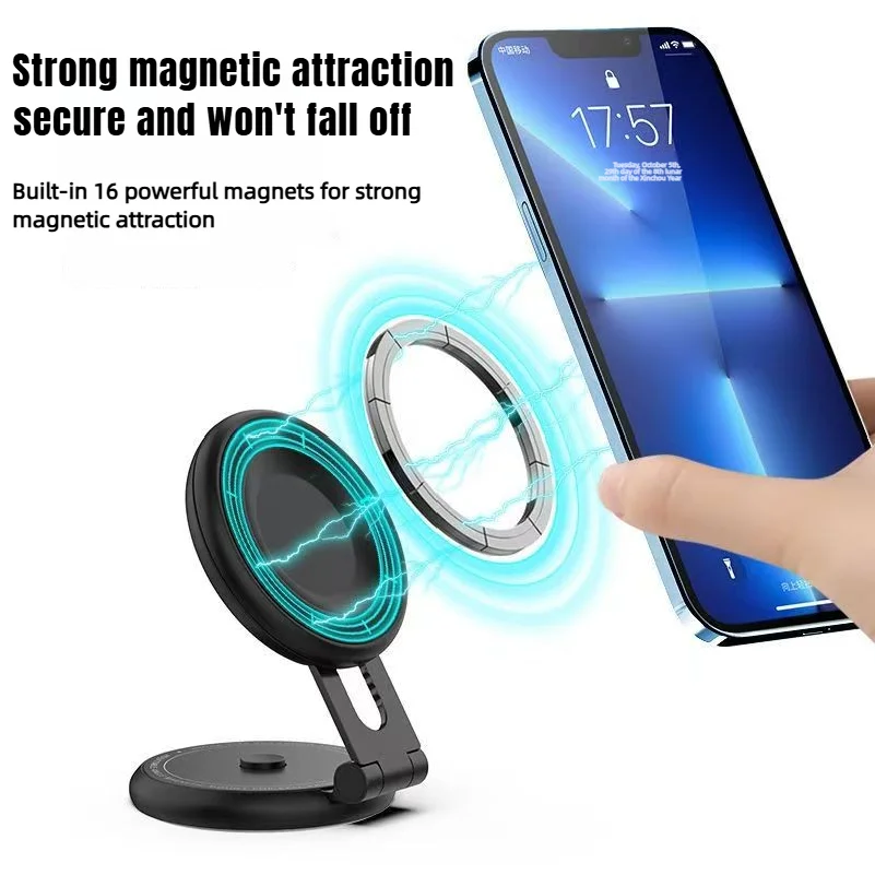 For Tesla Model 3 Y Magnetic Screen Phone Mount 360° Rotation MagSafe Compatible Strong Magnet Screen Phone Holder - view 2