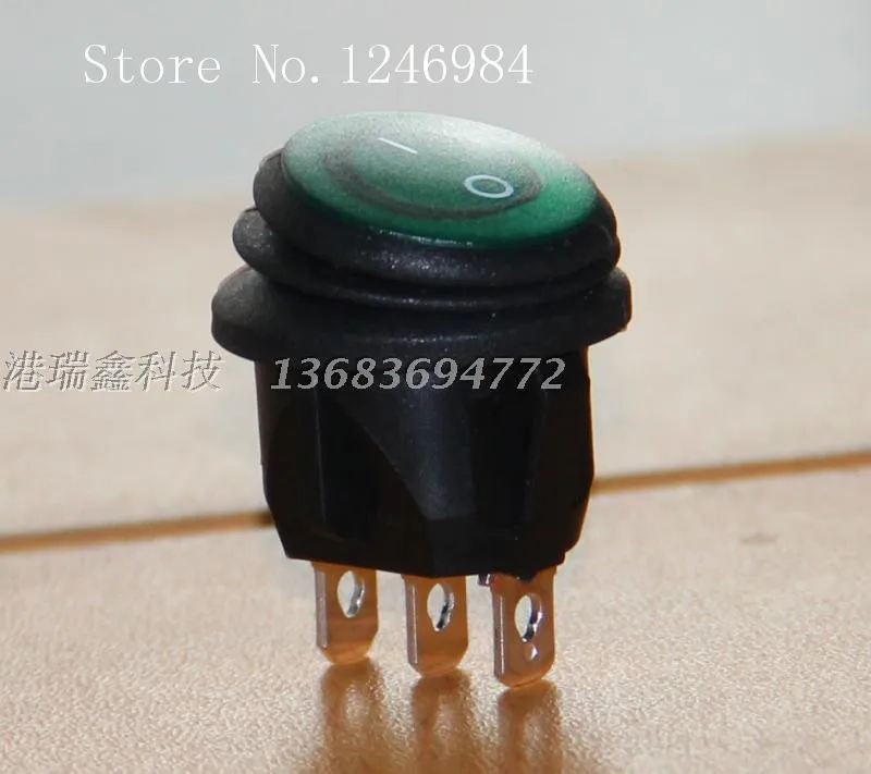 [SA]Power switch -Taiwan group LIGHT Dual rocker switch waterproof oil green boat type switch RC15--50pcs/lot