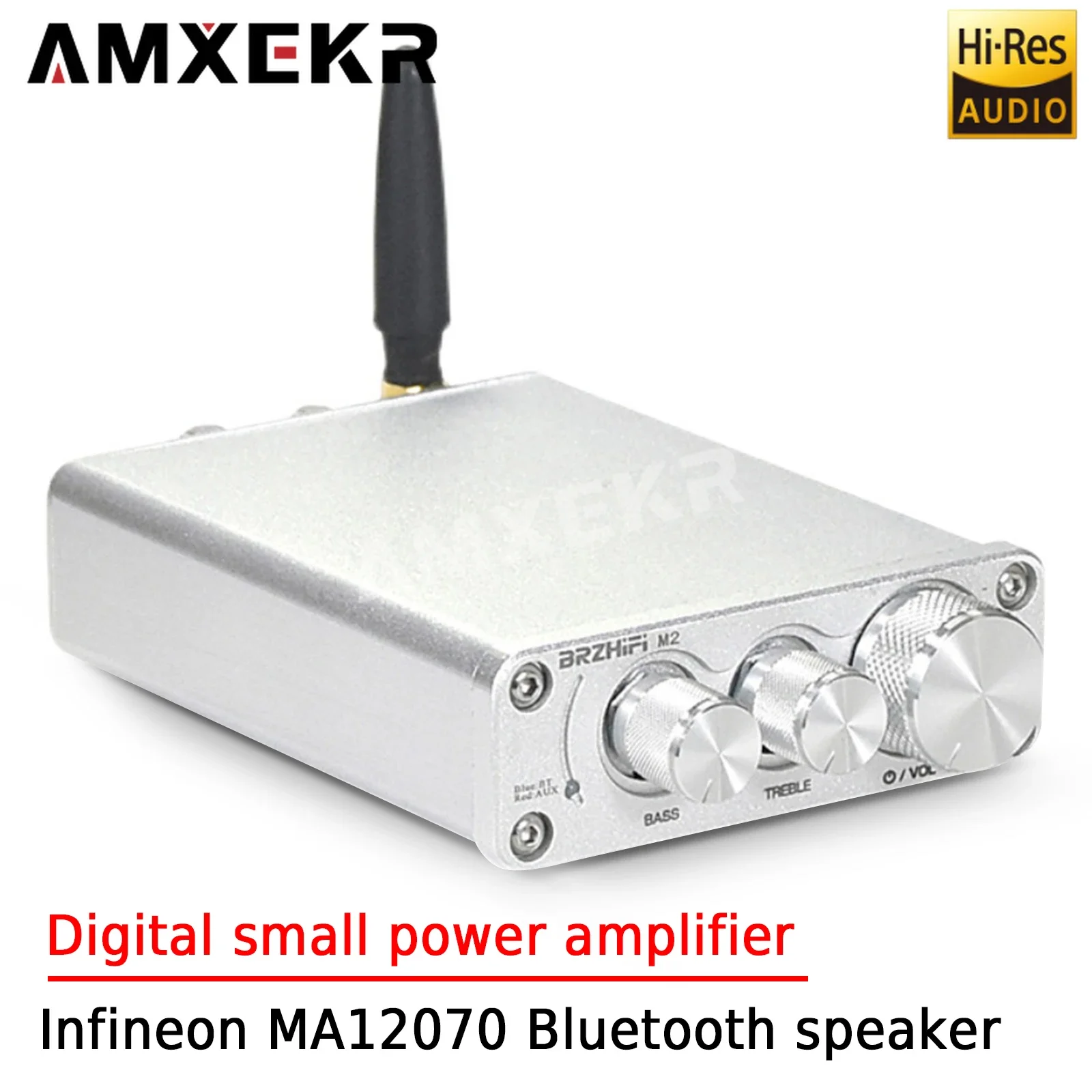 

Infineon MA12070 Digital Small Power Amplifier Desktop Desktop Computer Heavy Bass Home Bluetooth Speaker