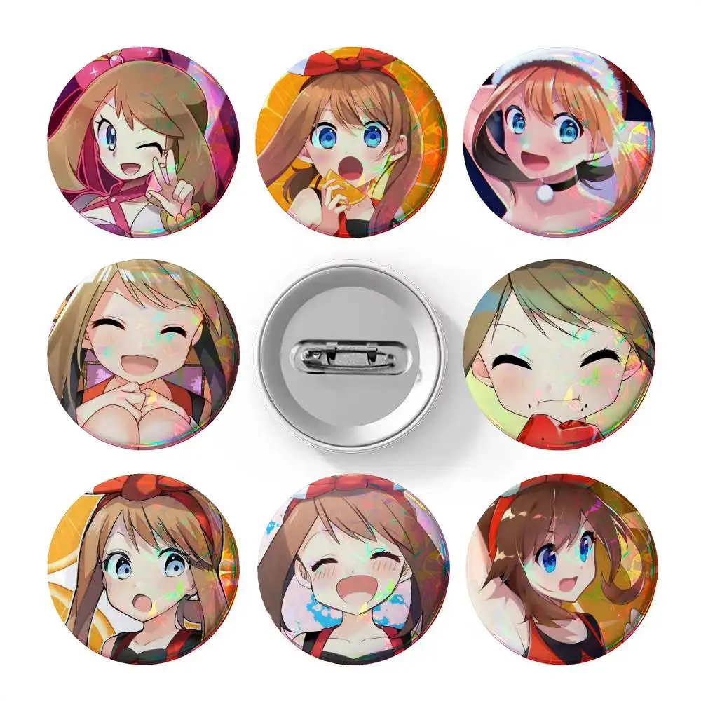 Anime Haruka May   Badges 25 32 44 58 75 mm Round Cosplay Pin Bag Decor Fans Collect Friends Gifts Brooch Souvenir
