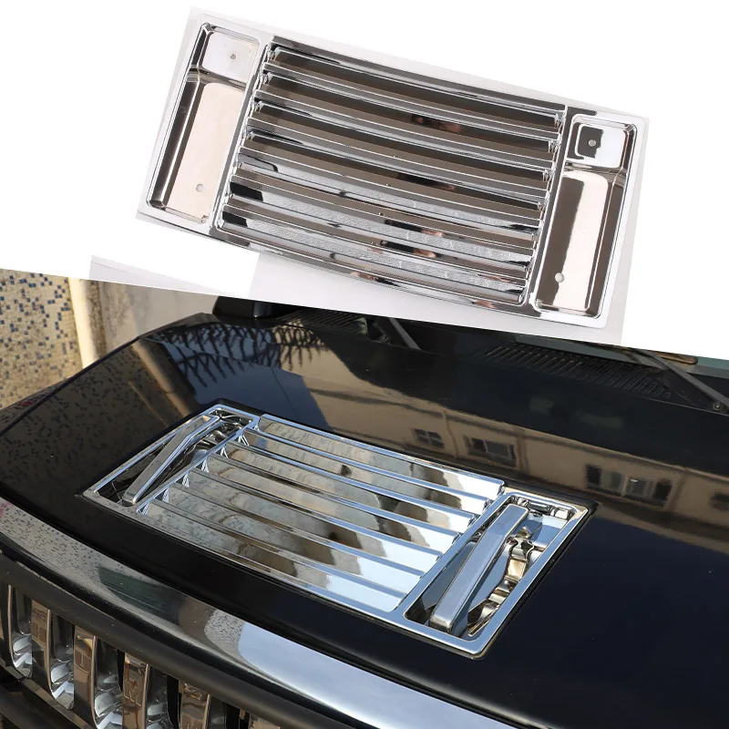 

ABS Chrome Hood Deck Vent Panel Handle Covers Trim For Hummer H2 2003 2004 2005 2006 2007 2008 2009 Car Modification Accessories