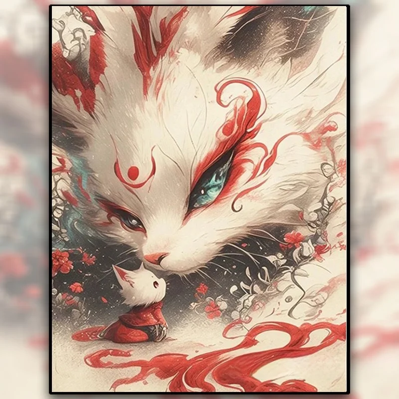 

Modern Simple Cross Stitch Kit Devil And Little Animal Series Small Piece Living Room Thread Embroidery Diamond Painting