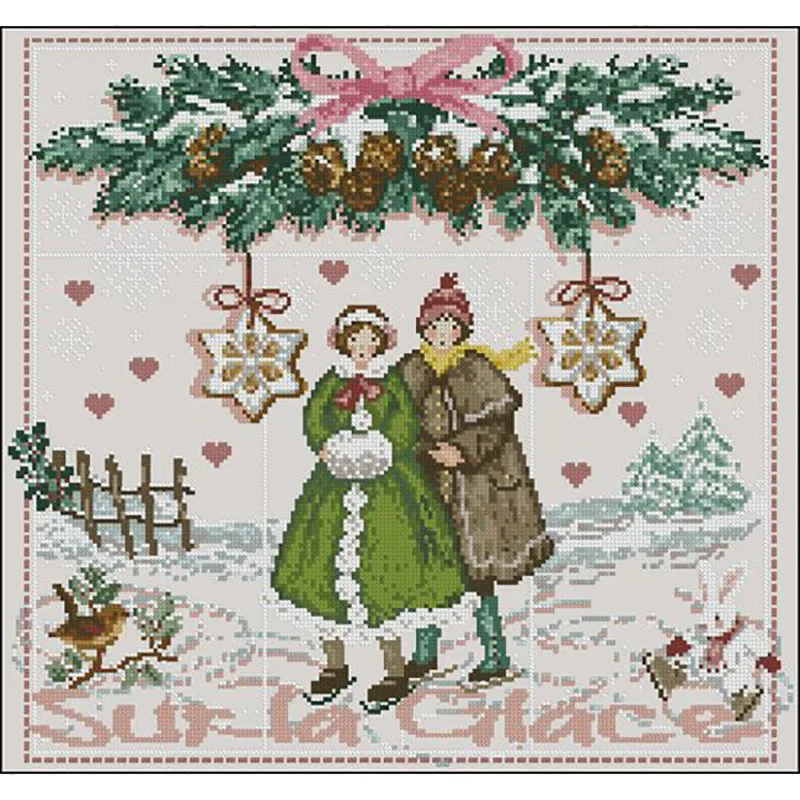 ZZ6168 Cross stitch kits Cross-stitch Christmas Home decor Hobby and needlework embroidery kit Craft kits cross stitch set stich