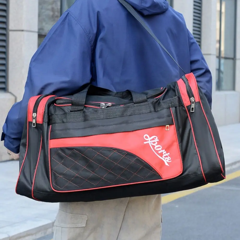 Large Capacity Travel Duffel Bag Dustproof with Shoe Compartment Travel Luggage Handbag Portable Waterproof Sports Fitness Bag
