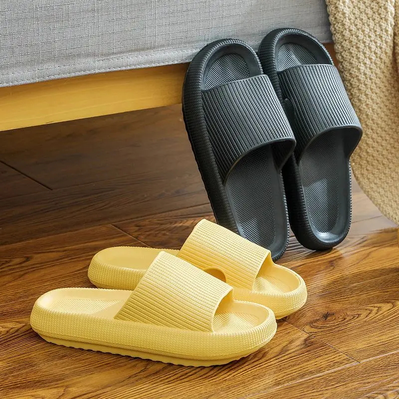 New Design Anti-Slip House Slippers for Living Room Bathroom  Couple Super Soft Thick-soled  EVA Slippers for Outdoor Wear image 2