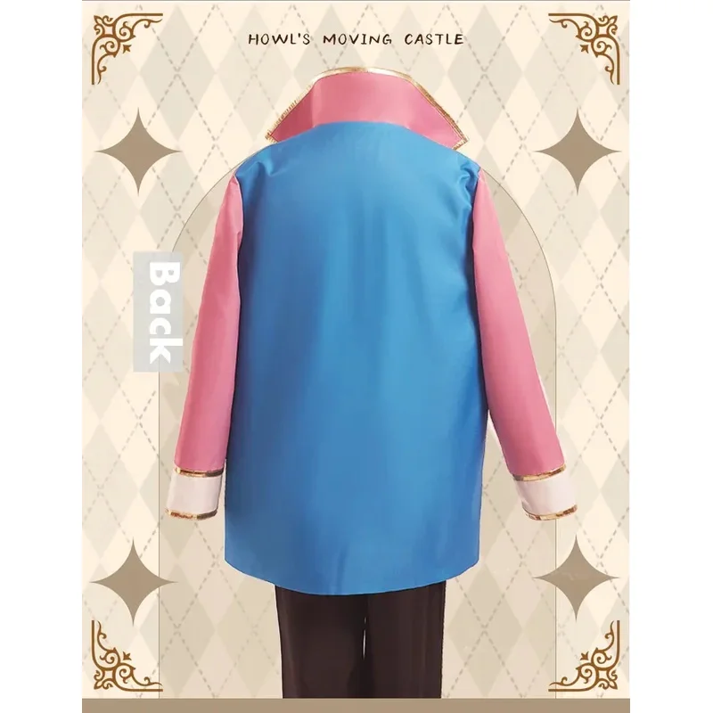 أنيمي عواء تتحرك القلعة تأثيري عواء تأثيري حلي شعر مستعار مجوهرات قلادة موحدة سترة الرجال النساء هالوين زي مجموعة كاملة