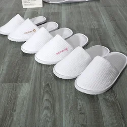 Luxury Hotel Slippers Non-disposable Home Spa Beauty Salon Anti-slip Airplane Slippers For Women High-end Walf Checks