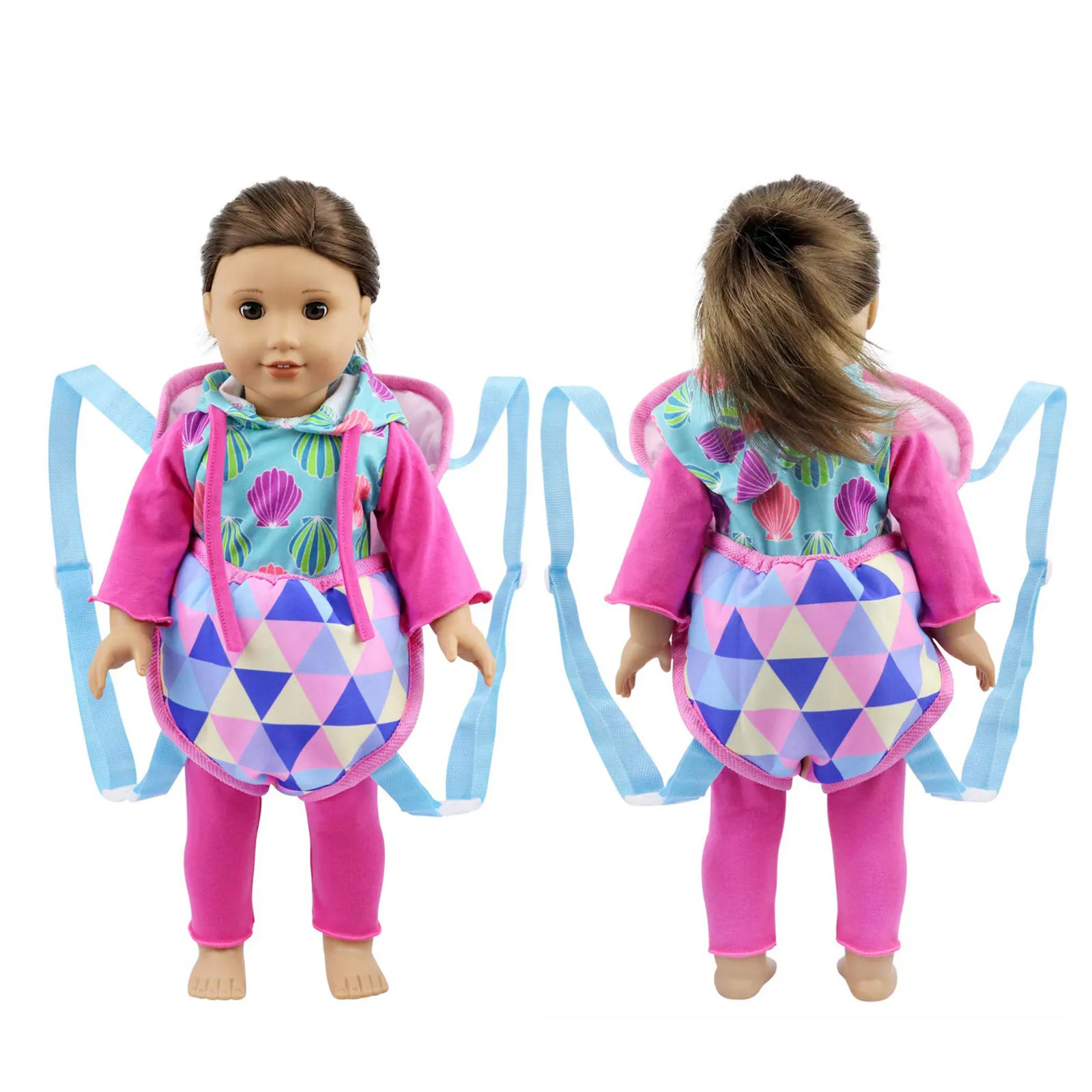 Doll Backpack for 43cm Dolls Mini Carry Bag Baby Born Suit Suitable 18 Inch Dolls American Girl Birthday Present Doll Bag