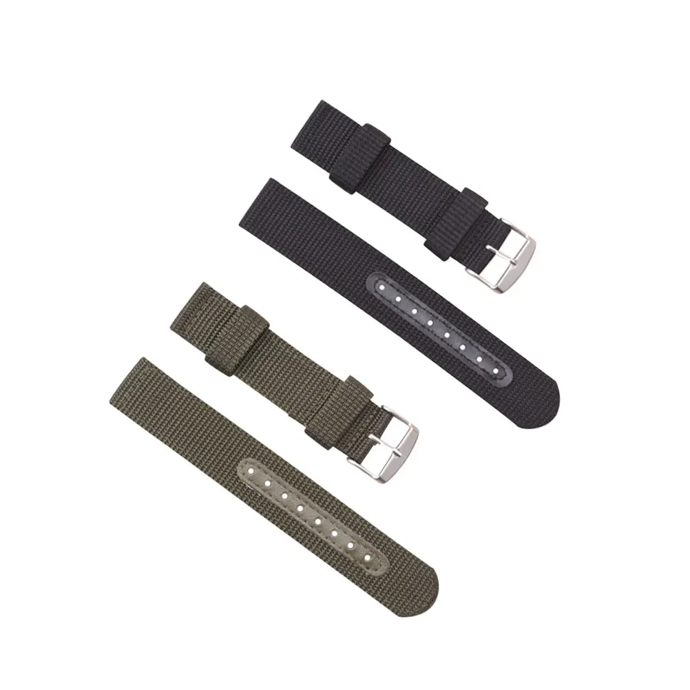 

2pcs 22Mm Nylon Watchband Breathable Lightweight Replacement Strap For Smartwatch Sports Wristband Durable Watch Accessories
