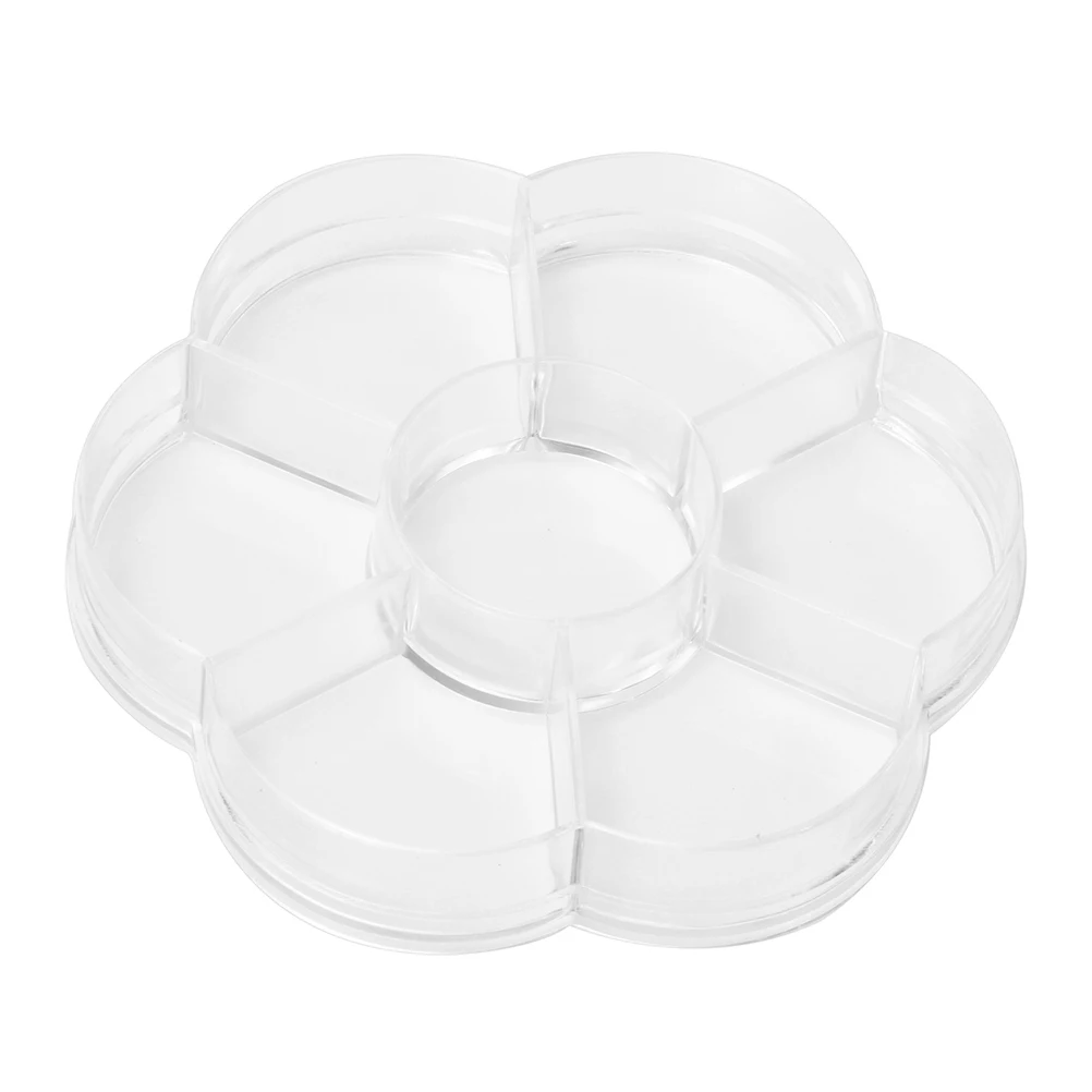 

4 pcs 8 Grids Transparent Plastic Jewel Case Round Jewelry Storage Box For Earrings Rings Beads Organizer Durable Space Saving