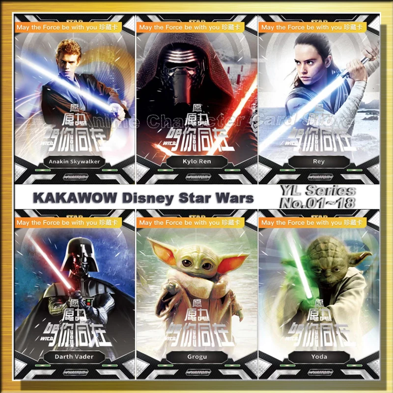 Kakawow Star Wars Card Phantom Disney 100 Anniversary Original Limited Edition YL Series carte singole No.01 ~ 18 regali per bambini