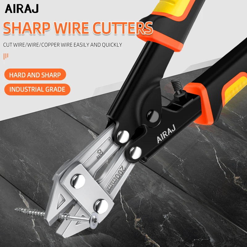 AIRAJ 8inch Wire Cutters Steel Pliers Manual Wire Pliers Heavy-duty Professional Wire Pliers Labor-Saving Durable Hardware Tools image 2