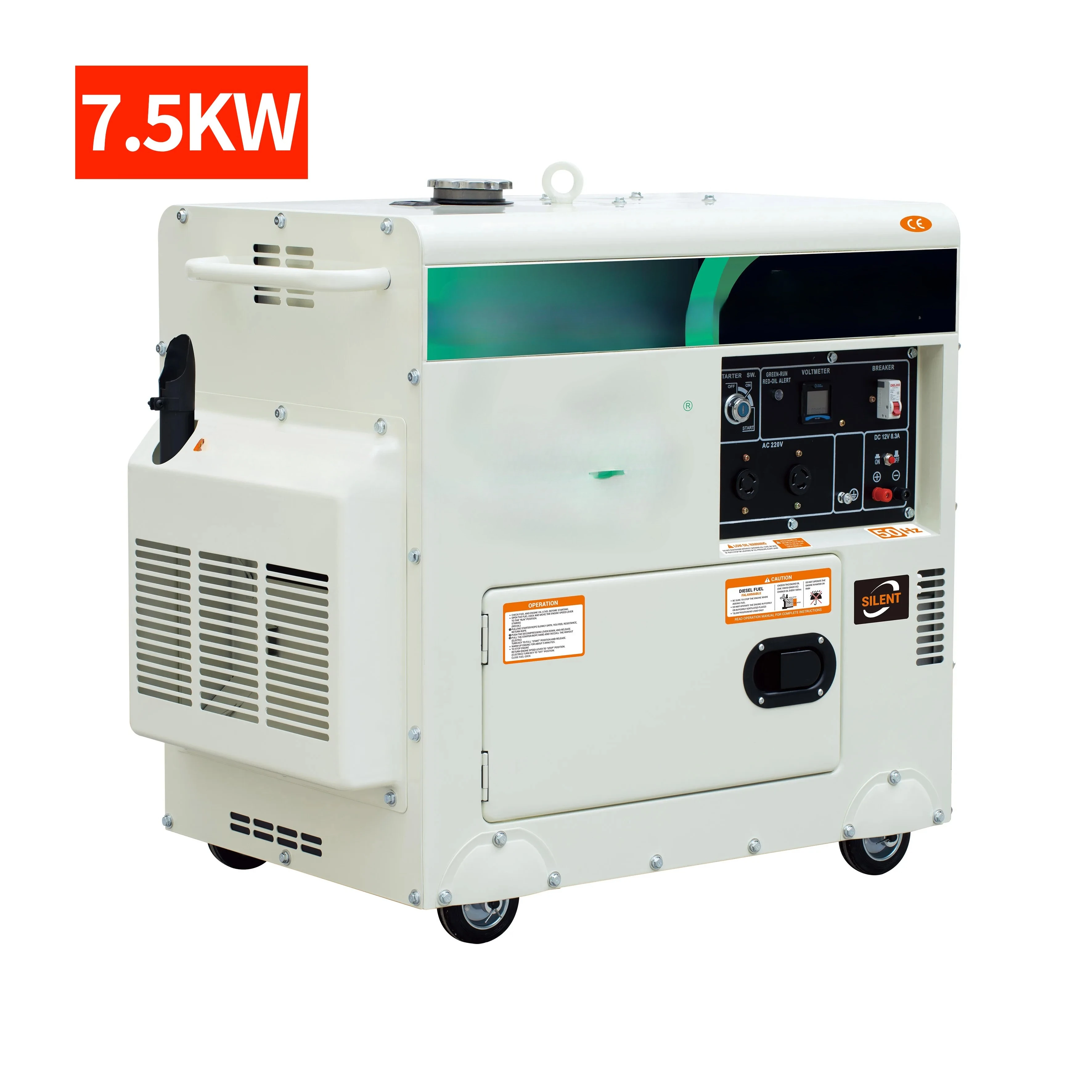 Factory Direct 5kw 10kva 12kva 10kw Portable Diesel Generator Small Soundproof Electric Silent Genset 50/60Hz Frequency 8kw