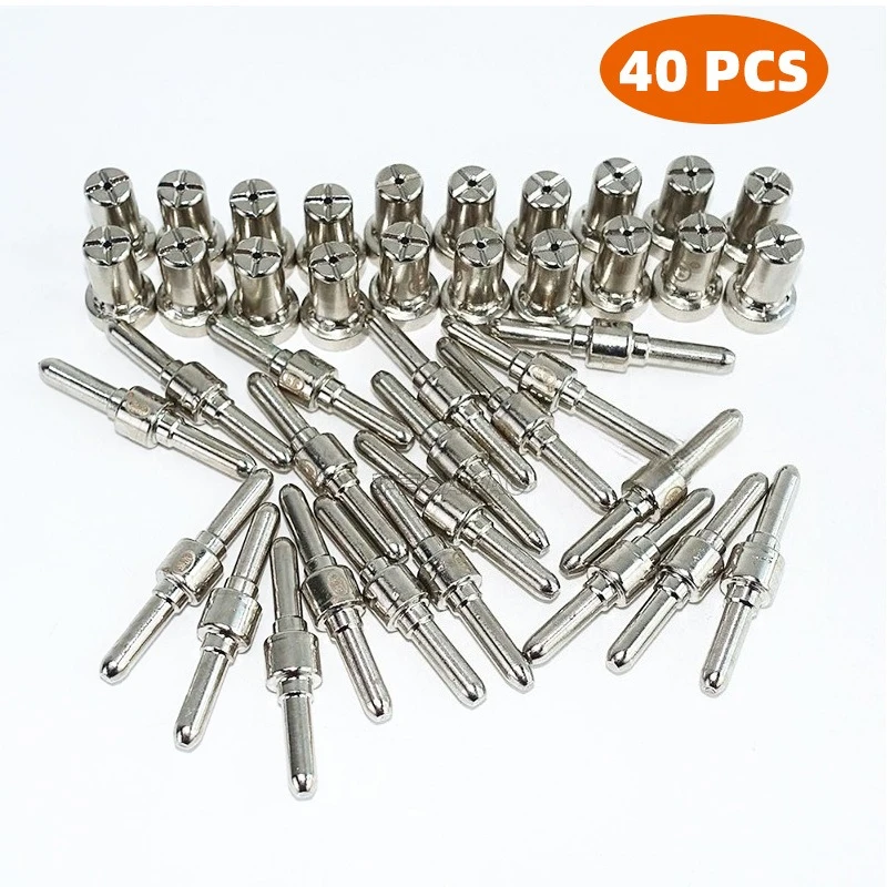 PT31 Wenzhou 40 plasma cutting accessories LG40 cutting gun extended nozzle electrode nickel plating 40PCS