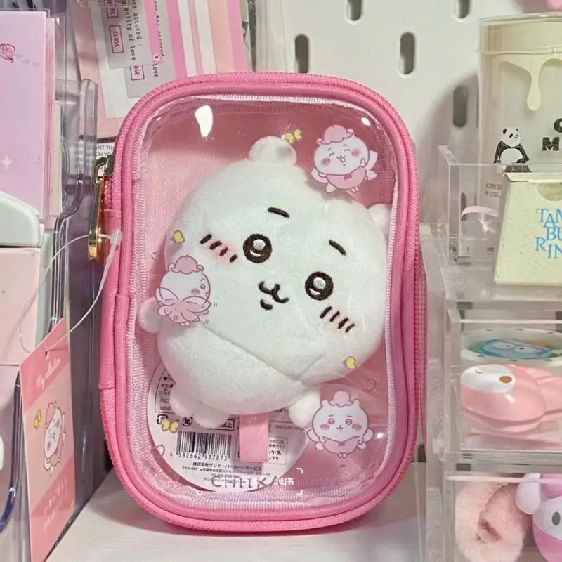 Anime Chikawa przezroczyste torba na lalki Hachiware Usagi pluszowe torba na zabawki wodoodporne Pvc dziewczynka torebka typu Jelly Bag przenośne