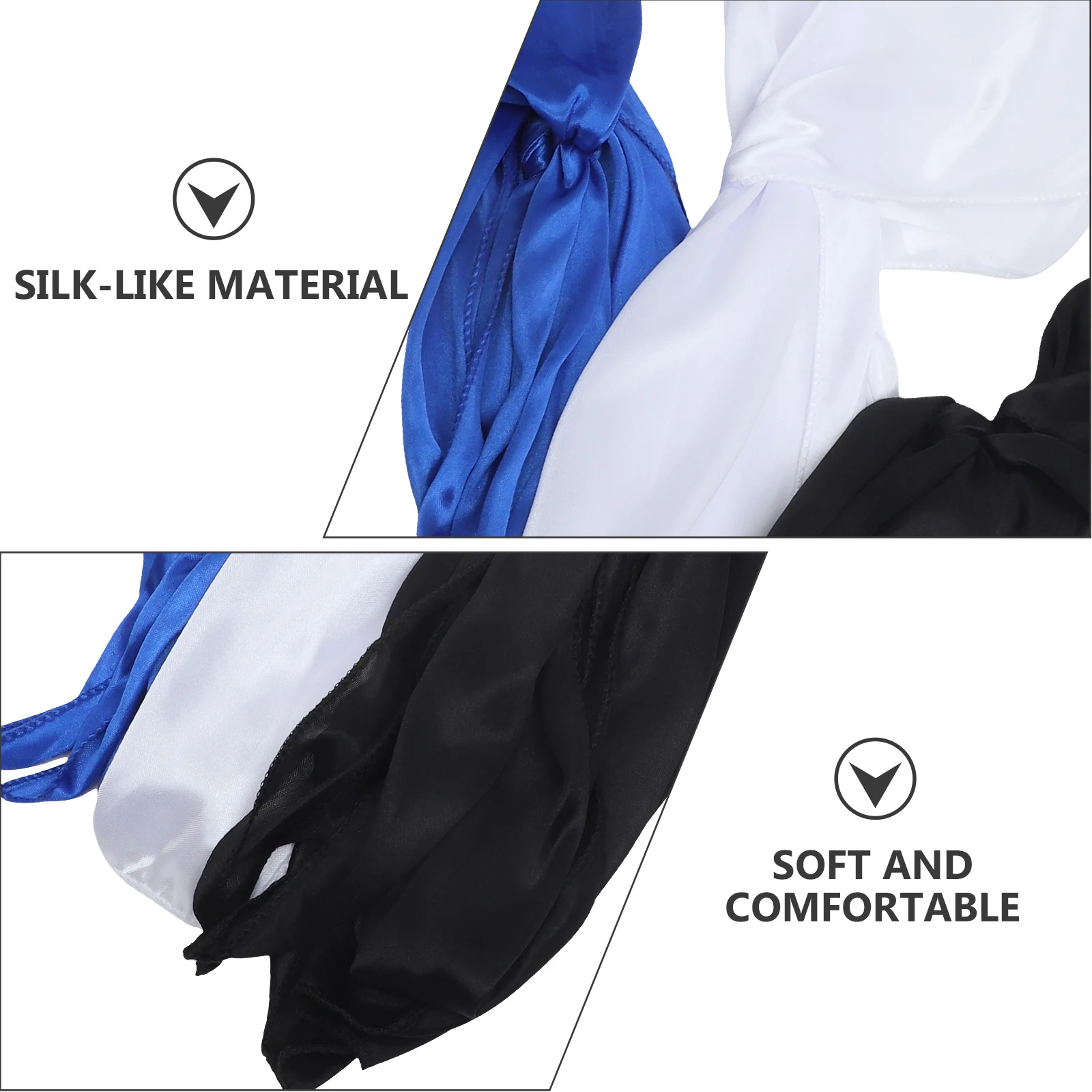 

3pcs Turban Hat Bandana Cap Pirate Costume Headscarf Women Men Long Tail Headwrap Cap Cosplay Party Beach Wear