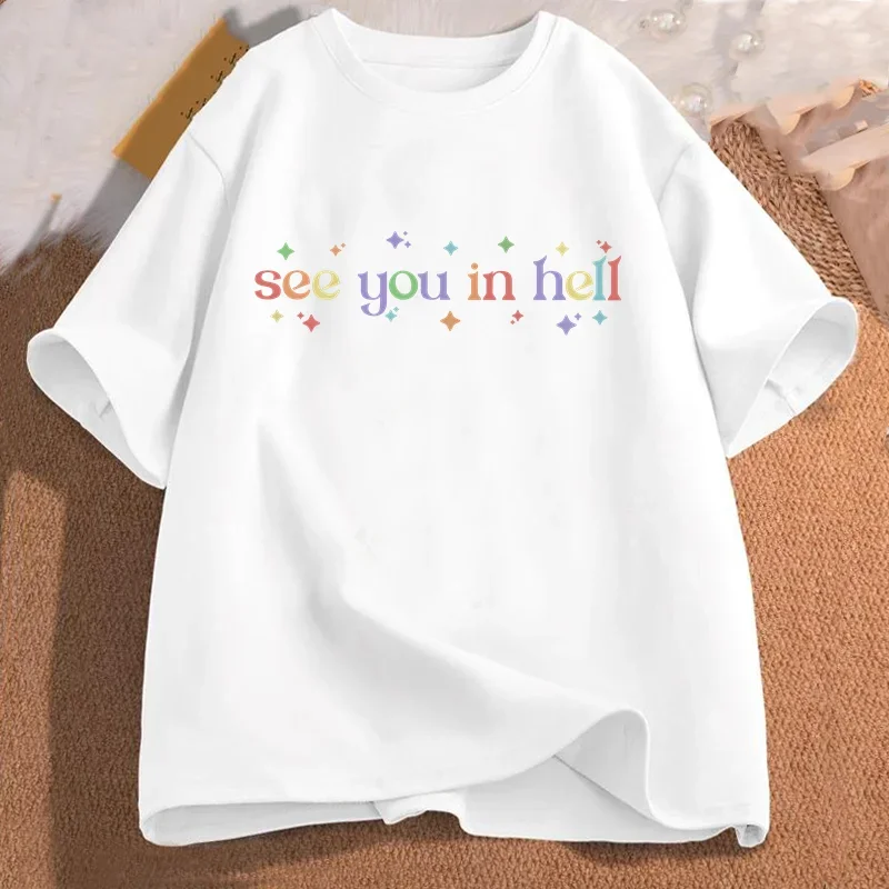 

Funny Gay Pride Lesbian Harajuku Short Sleeve Casual Women's T-shirt Clothing Street Tops Tees Aesthetic Clothes