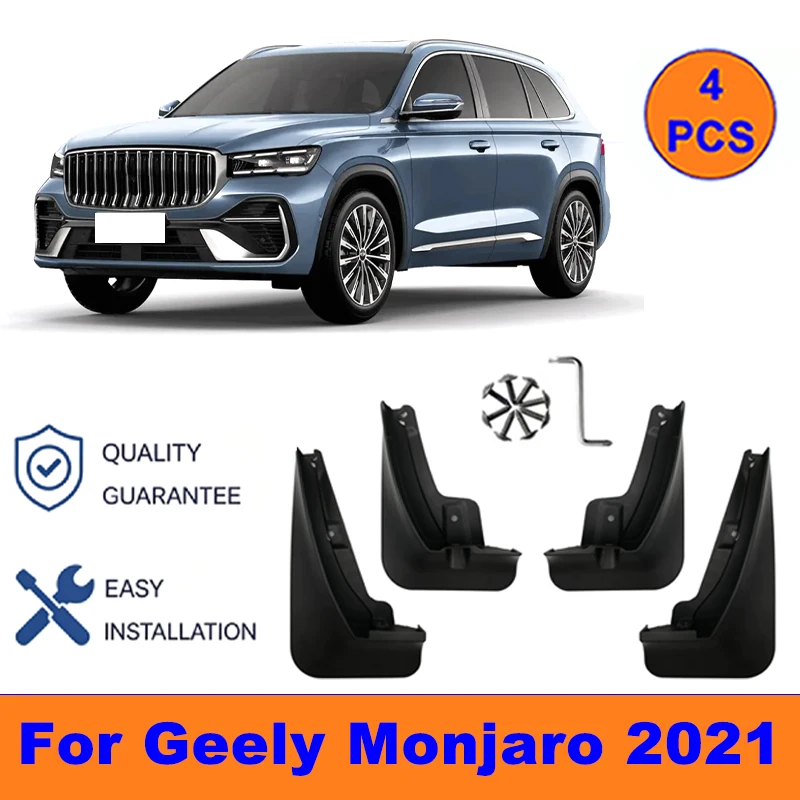 

4Pcs Mud Flaps For Geely Monjaro 2021 - Splash Guards Front & Rear Wheel Fender Mudguards Car Exterior Protection Accessories