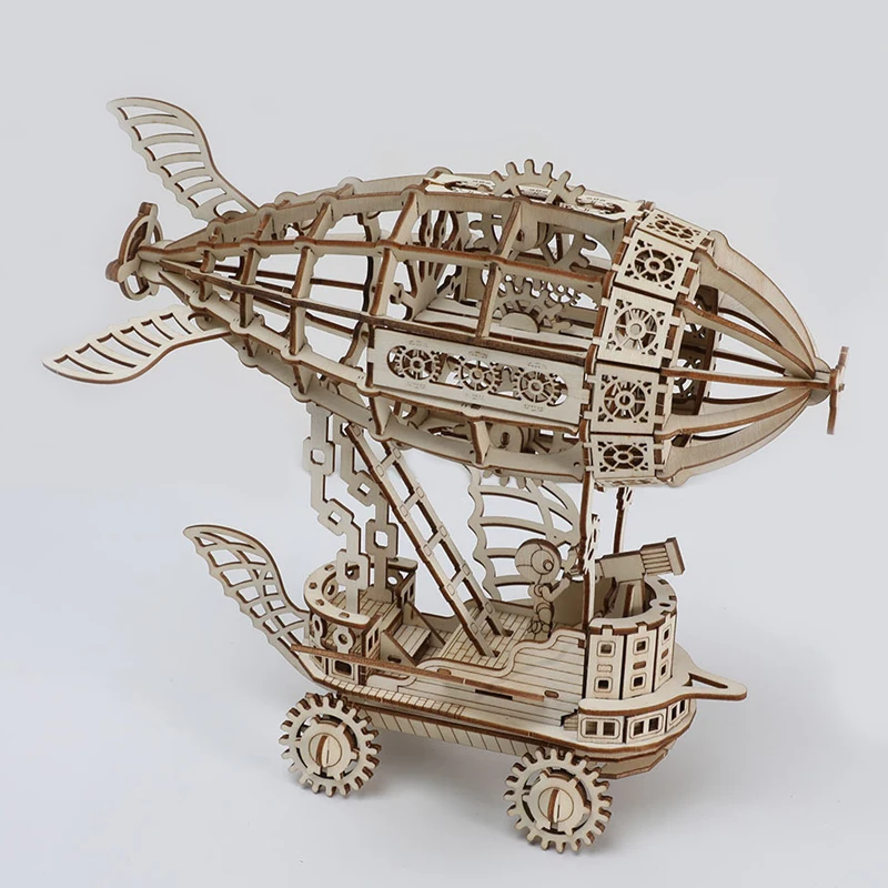 Puzzle 3D en bois, modèle de voiture de dirigeable, Kits d'assemblage de bricolage, pistolet de chasse, arme, jouets pour enfants, cadeaux de jeu de fête