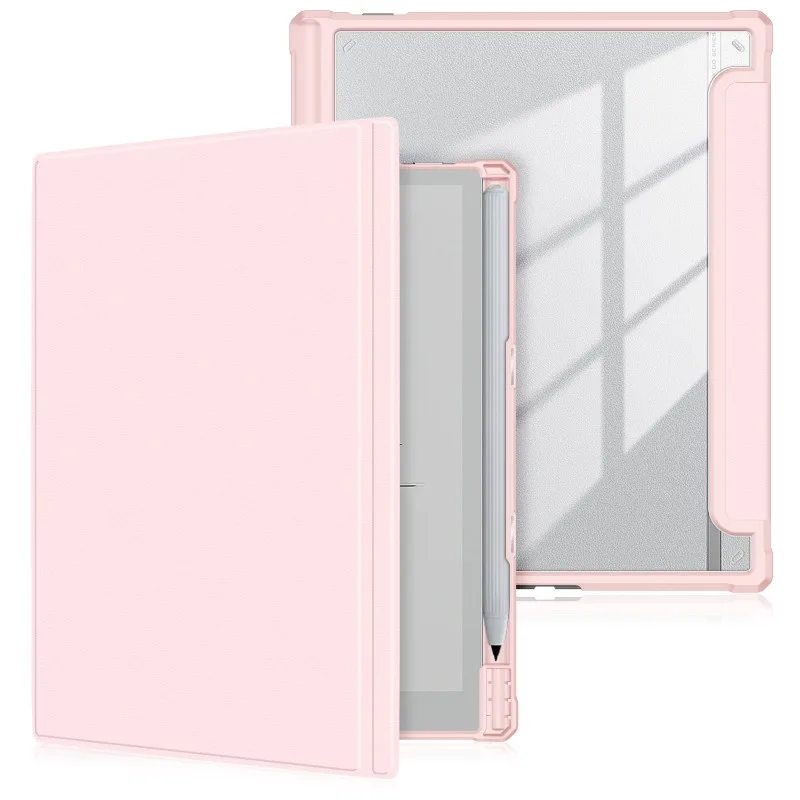 

Case For Note X3 Pro Onyx Boox Go 10.3 Smart eBook Flip Magnetic Funda with Hard Acrylic Back Coque Slim Pencil Holder Cover