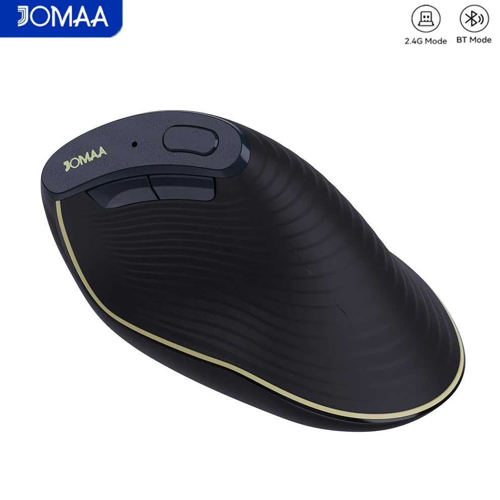 

JOMAA Speed Roller Беспроводная вертикальная мышь Bluetooth + 2,4G Slient Эргономичные мыши 4800 точек на дюйм Регулируемая для Windows/Mac OS