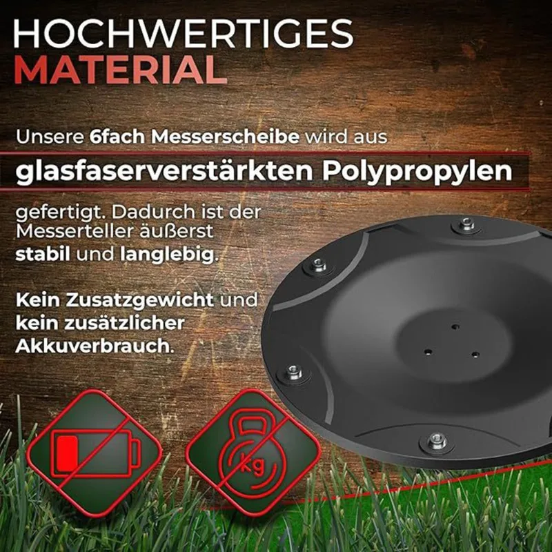 aaaf-グラスファイバー強化プラスチック-6-ブレードディスク-ecovacs-goat-o500、o800-g1-2000、g1-芝刈り機用-ブレードは含まれていません