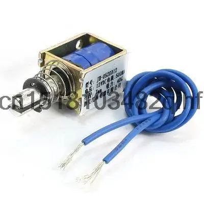 DC 12V 500mA 40g Froce 7mm Stroke Tubular Solenoid Electromagnet
