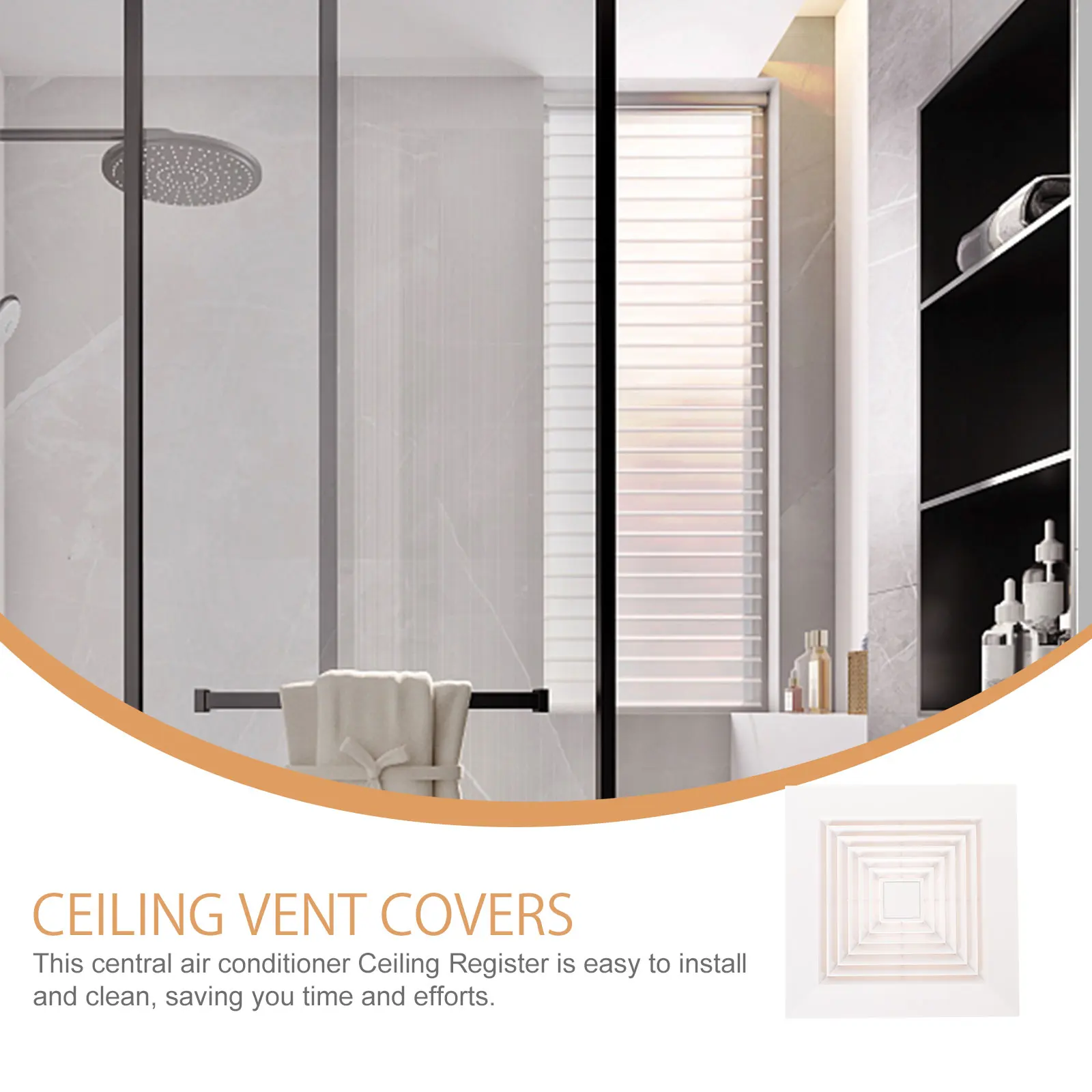 

Durable High-Grade Plastic Ceiling Register Vent Deflector Easy Installation Adjustable Good Ventilation Replacement